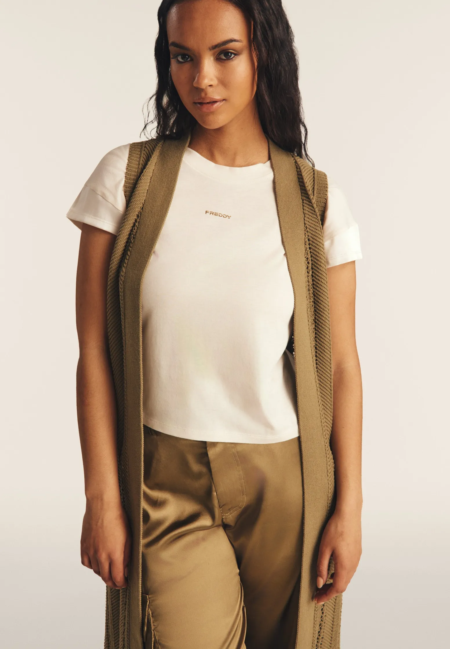 Freddy T-shirt corta in jersey con maniche effetto seta-Donna T-shirts