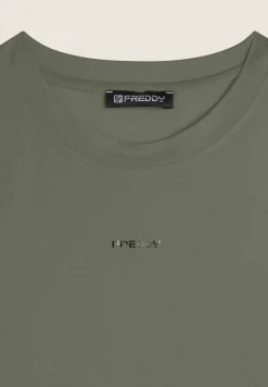 Freddy T-shirt corta in jersey con maniche effetto seta-Donna T-shirts