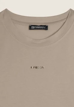 Freddy T-shirt corta in jersey con maniche effetto seta-Donna T-shirts