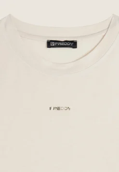 Freddy T-shirt corta in jersey con maniche effetto seta-Donna T-shirts