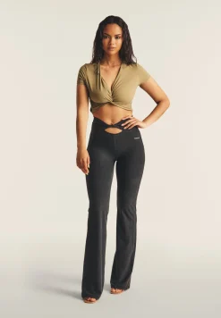 Freddy T-shirt cropped con effetto raccolto-Donna T-shirts