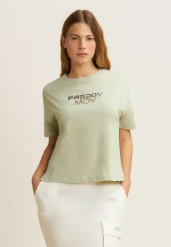 Freddy T-shirt Cropped con Spacchi Laterali-Donna T-shirts