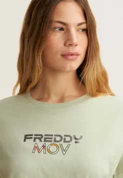 Freddy T-shirt Cropped con Spacchi Laterali-Donna T-shirts