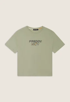 Freddy T-shirt Cropped con Spacchi Laterali-Donna T-shirts