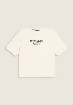 Freddy T-shirt Cropped con Spacchi Laterali-Donna T-shirts