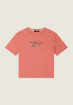 Freddy T-shirt Cropped con Spacchi Laterali-Donna T-shirts