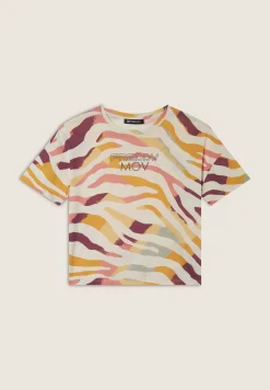Freddy T-shirt Cropped Fantasia Zebrata-Donna T-shirts