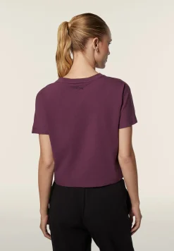 Freddy T-shirt Cropped girocollo fit comfort con ricamo-Donna T-shirts