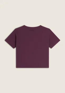 Freddy T-shirt Cropped girocollo fit comfort con ricamo-Donna T-shirts