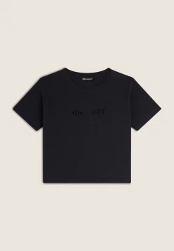 Freddy T-shirt Cropped girocollo fit comfort con ricamo-Donna T-shirts