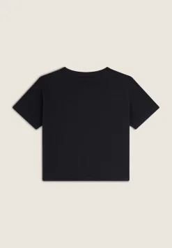 Freddy T-shirt Cropped girocollo fit comfort con ricamo-Donna T-shirts