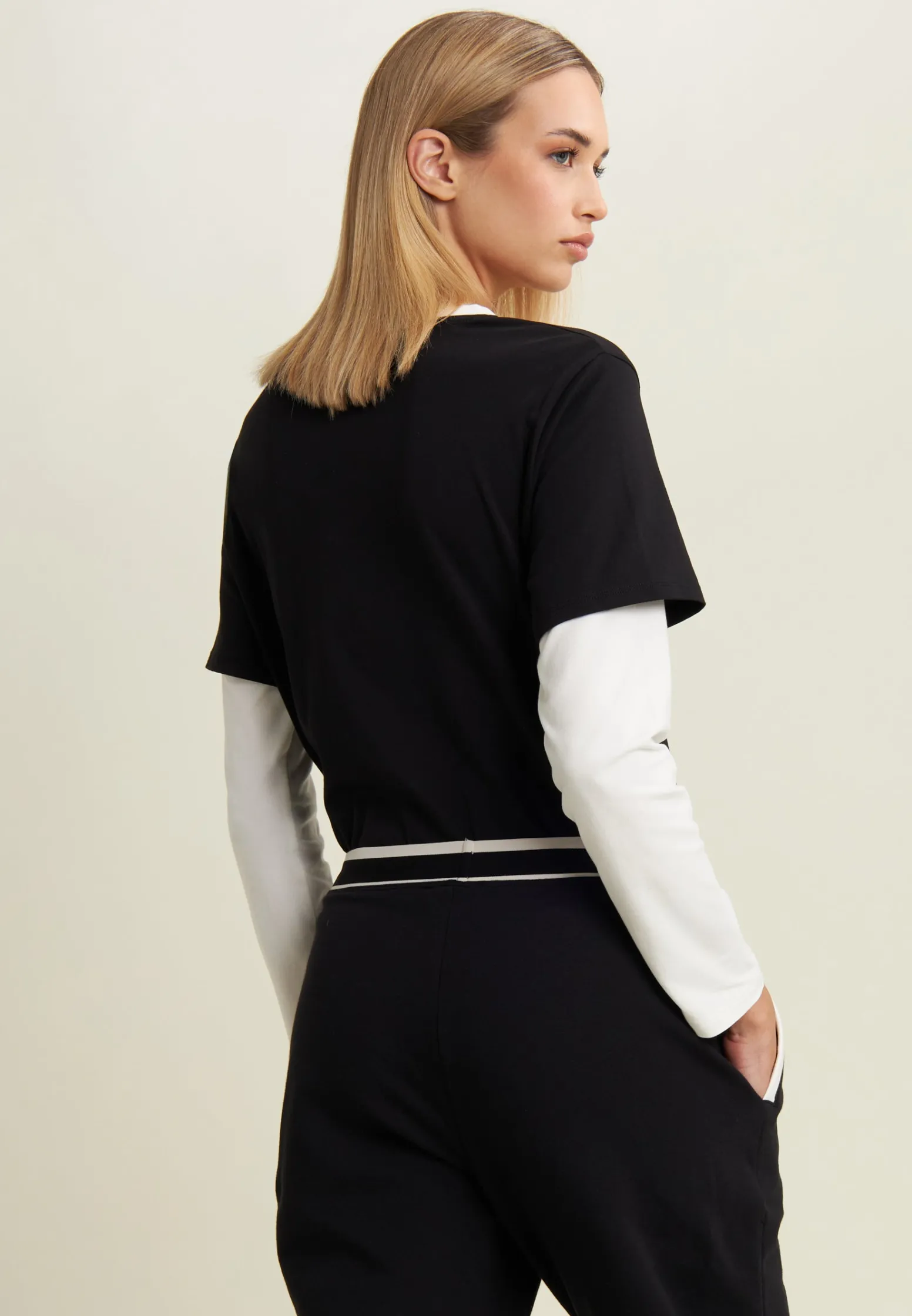 Freddy T-shirt cropped 2-in-1 bicolore-Donna T-shirts