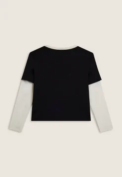 Freddy T-shirt cropped 2-in-1 bicolore-Donna T-shirts