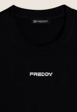 Freddy T-shirt Cropped in Jersey Elasticizzato-Donna T-shirts