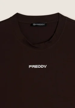 Freddy T-shirt Cropped in Jersey Elasticizzato-Donna T-shirts