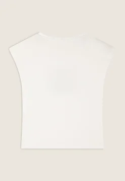 Freddy T-shirt cropped senza maniche in jersey viscosa con grafica-Donna T-shirts