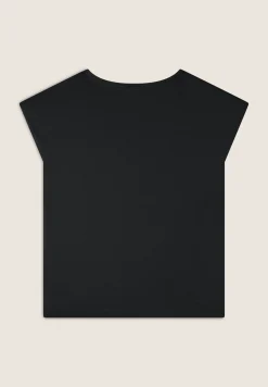 Freddy T-shirt cropped senza maniche in jersey viscosa con grafica-Donna T-shirts