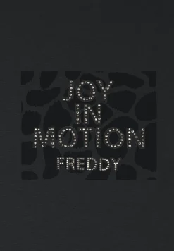Freddy T-shirt cropped senza maniche in jersey viscosa con grafica-Donna T-shirts
