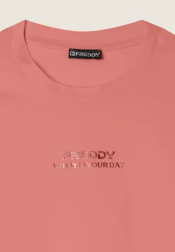 Freddy T-shirt cropped slim fit in jersey leggero-Donna T-shirts