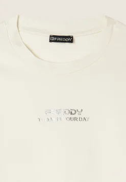 Freddy T-shirt cropped slim fit in jersey leggero-Donna T-shirts