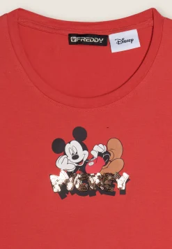 Freddy T-shirt cropped slim fit Mickey Mouse-Donna T-shirts