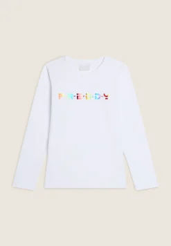 Freddy T-shirt da Bambina Manica Lunga con logo Arcobaleno- T-shirts
