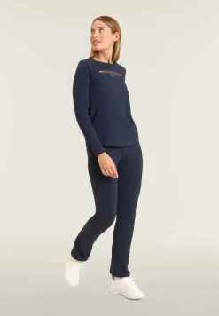 Freddy T-shirt da donna a manica lunga con fondo stondato-Donna Pilates|Ginnastica