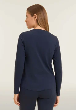 Freddy T-shirt da donna a manica lunga con fondo stondato-Donna Pilates|Ginnastica