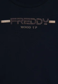 Freddy T-shirt da donna a manica lunga con fondo stondato-Donna Pilates|Ginnastica