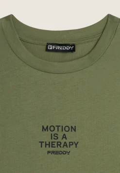 Freddy T-shirt da donna oversize in jersey con scritta stampata-Donna T-shirts