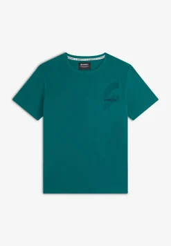 Freddy T-shirt da uomo con maxi logo lato cuore in tono colore-Uomo T-shirts E Polo
