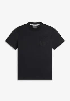 Freddy T-shirt da uomo in jersey con taschino e stampa in tono-Uomo T-shirts E Polo