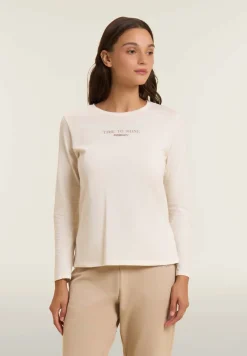 Freddy T-shirt donna a manica lunga con banda logata sulle spalle-Donna Pilates|Ginnastica