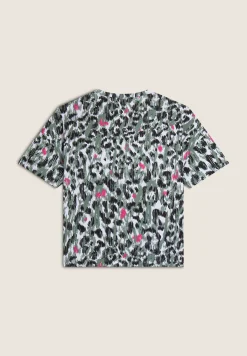 Freddy T-shirt donna comfort fit corta maculata con spacchi-Donna T-shirts|Fitness