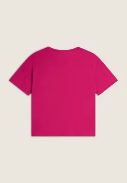 Freddy T-shirt donna comfort fit corta con stampa e spacchi-Donna Fitness|T-shirts