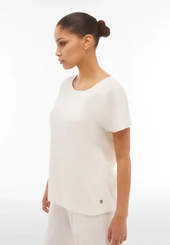 Freddy T-shirt donna con inserto posteriore stampa tropical-Donna T-shirts