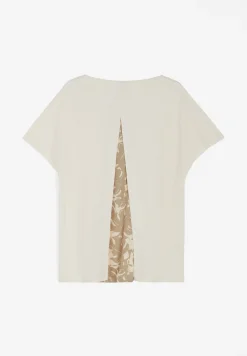 Freddy T-shirt donna con inserto posteriore stampa tropical-Donna T-shirts