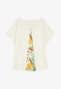 Freddy T-shirt donna con inserto posteriore stampa tropical-Donna T-shirts