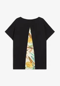 Freddy T-shirt donna con inserto posteriore stampa tropical-Donna T-shirts