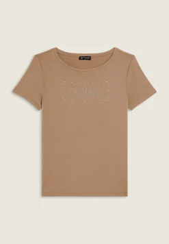 Freddy T-shirt donna con logo strass e glitter-Donna T-shirts