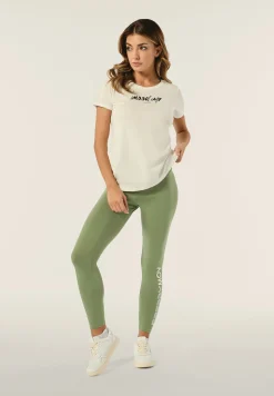 Freddy T-shirt donna girocollo con scritta decorata da strass-Donna T-shirts