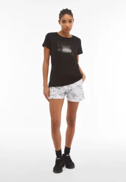 Freddy T-shirt donna in cotone pima con grafica animalier lucida-Donna T-shirts