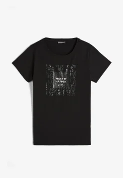 Freddy T-shirt donna in cotone pima con grafica animalier lucida-Donna T-shirts