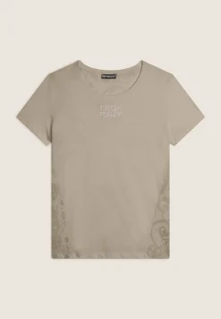 Freddy T-shirt donna in jersey con retro fantasia paisley-Donna Ginnastica|T-shirts