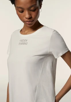 Freddy T-shirt donna in jersey con retro fantasia paisley-Donna Ginnastica|T-shirts