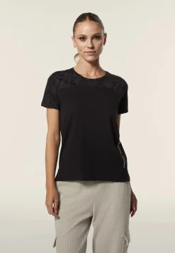 Freddy T-shirt donna in jersey con dettagli paisley-Donna Ginnastica|T-shirts