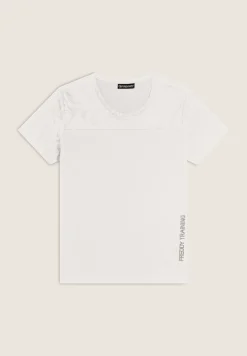 Freddy T-shirt donna in jersey con dettagli paisley-Donna Ginnastica|T-shirts