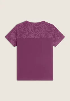 Freddy T-shirt donna in jersey con dettagli paisley-Donna Ginnastica|T-shirts