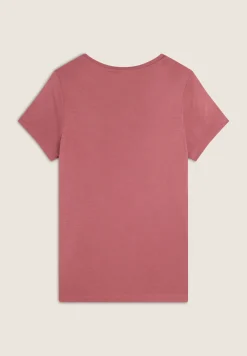 Freddy T-shirt donna in jersey di viscosa con stampa oro rosa-Donna T-shirts
