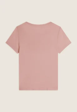 Freddy T-shirt donna in jersey di viscosa con stampa oro rosa-Donna T-shirts